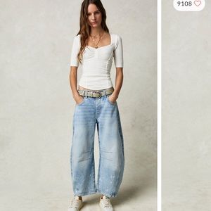 Free people barrel jeans